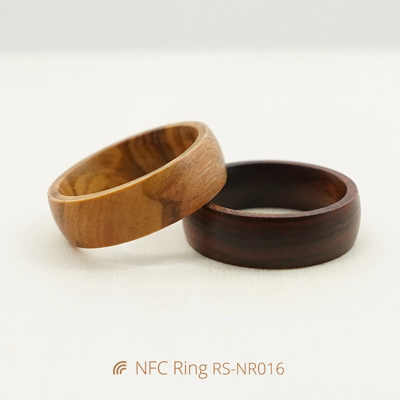 Various Eco-friendly Wooden Custom NFC Ring with Logo