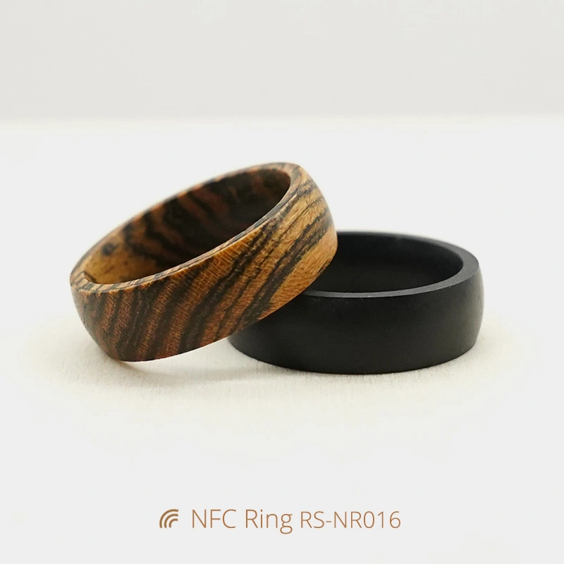 Various Eco-friendly Wooden Custom NFC Ring with Logo