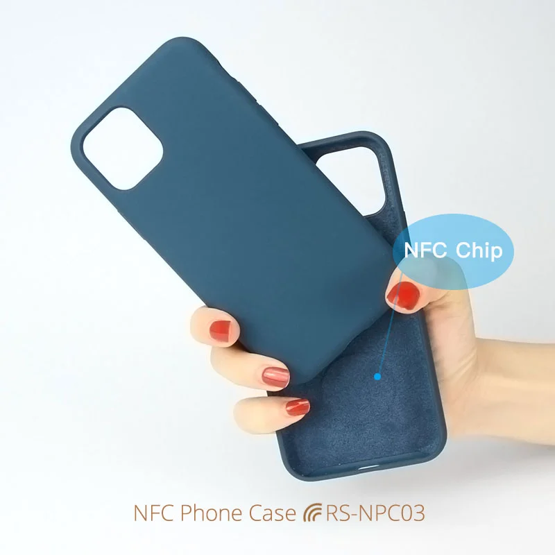 Customized Smart Silicone NFC iPhone Case with Logo Printing