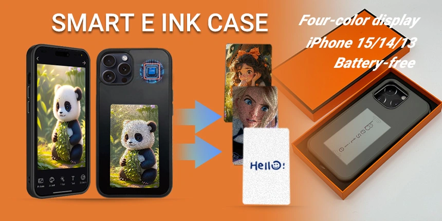 Custom NFC E Ink Phone Case with 4-color E-ink Screen