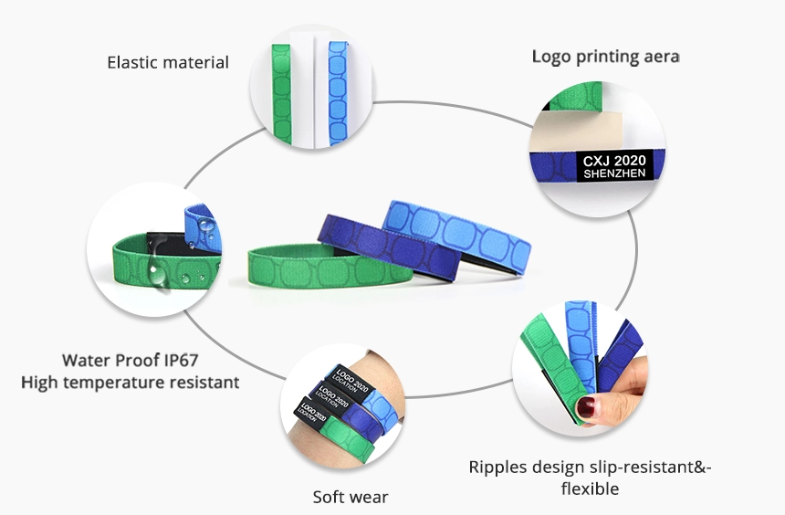 detail of rfid elastic material