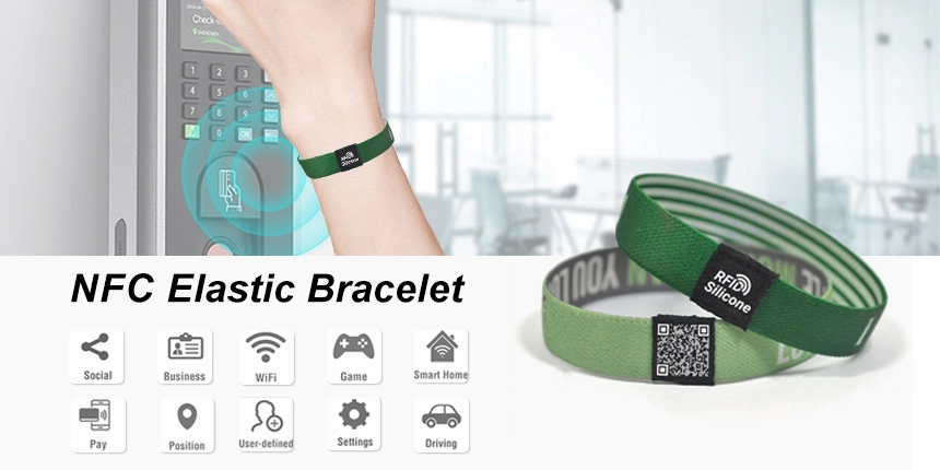 Programmable NFC Bracelet Elastic NTAG213 Wristbands
