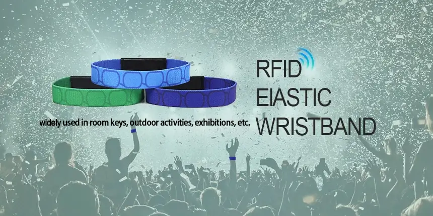 Custom RFID elastic Wristband Digital NTAG213 Bracelets
