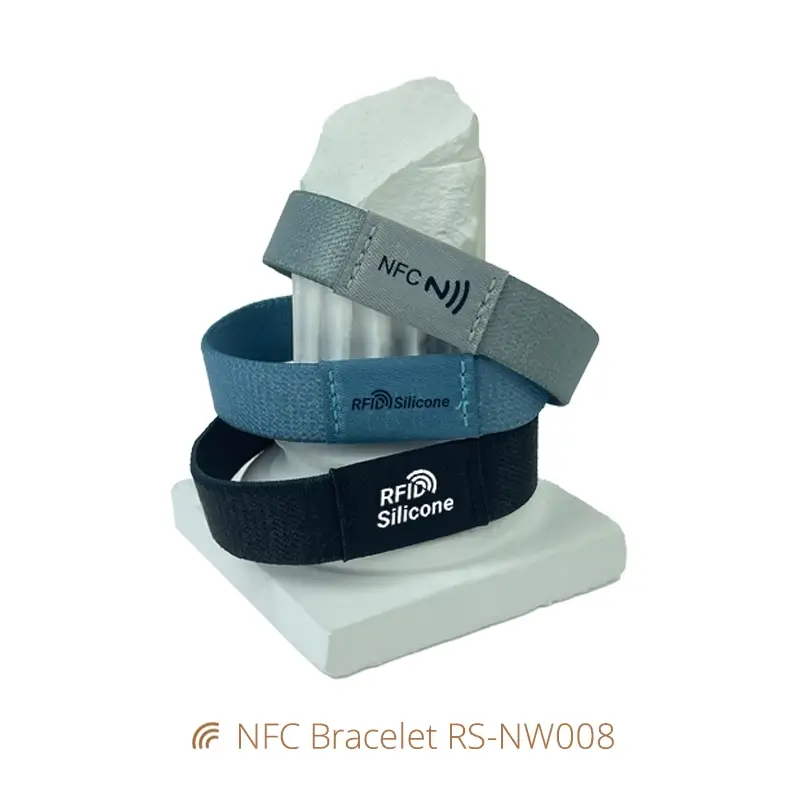 Custom Logo Elastic Cloth NFC Wristband for Quick URL Access