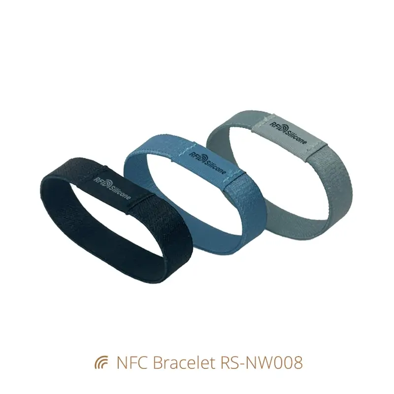 Custom Logo Elastic Cloth NFC Wristband for Quick URL Access
