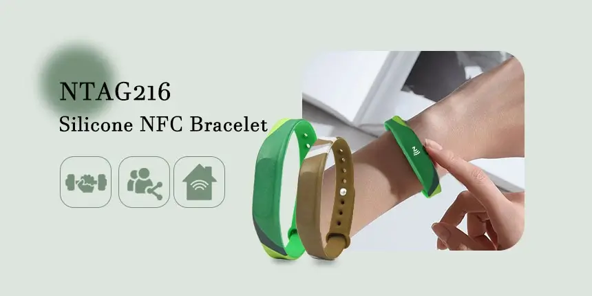 ntag216 bracelet nfc gym silicone wristbands rs-nw014