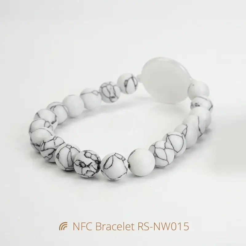 Natural Stone & Shell NFC Enabled Scripture Bracelet