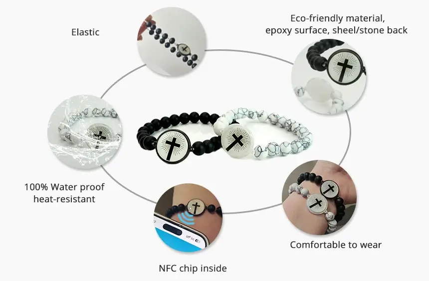 details of nfc enabled scripture bracelet crs-nw015