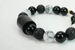 made of eco-friendly material, wood and stone