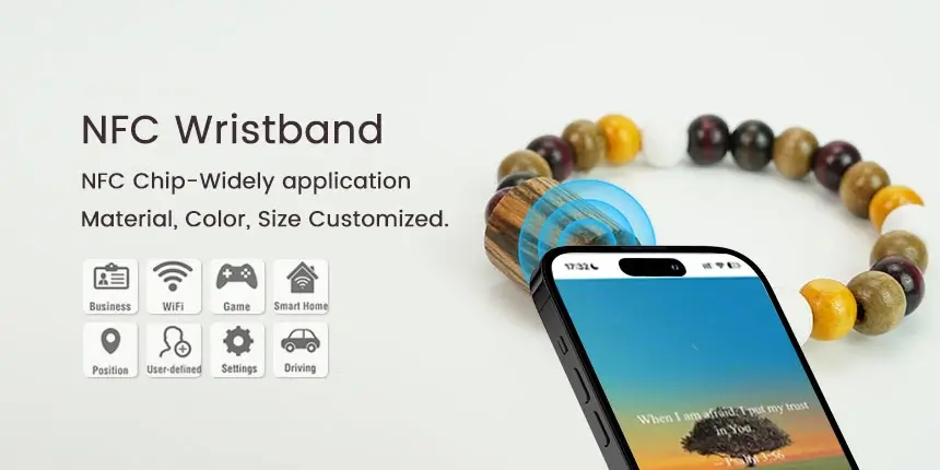 buy nfc wristband wooden daily bible nfc speak bracelets