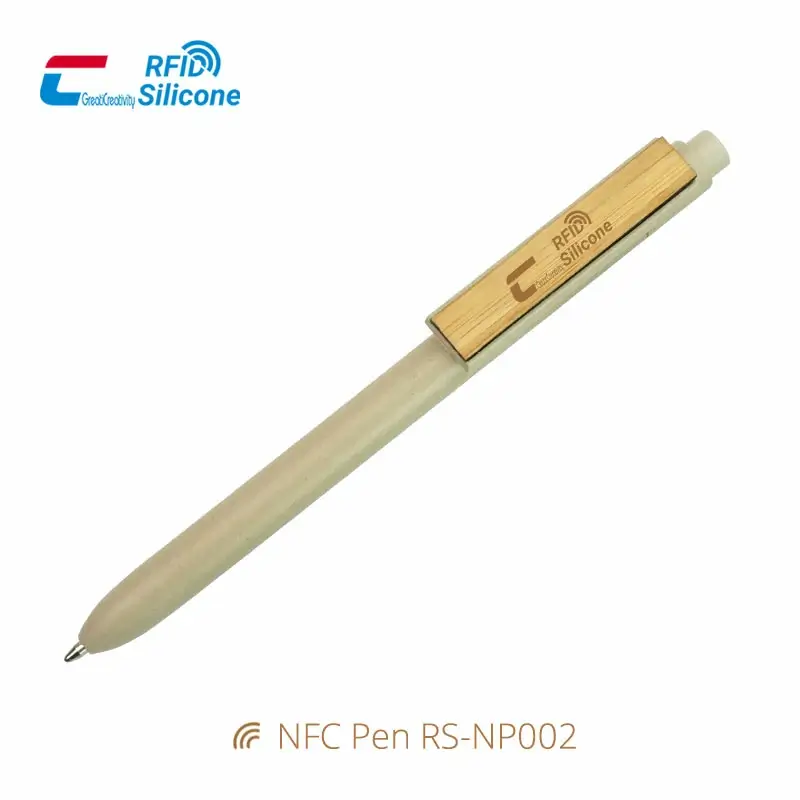 Bamboo Fiber NFC Scribe Pen Push NFC Ballpoint Pen