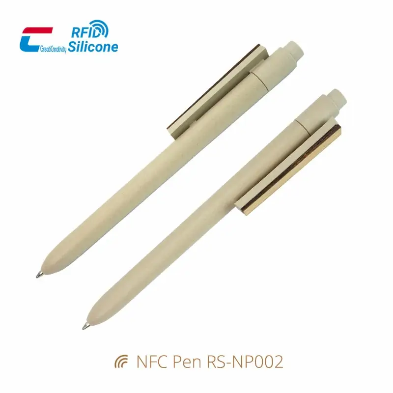 Bamboo Fiber NFC Scribe Pen Push NFC Ballpoint Pen