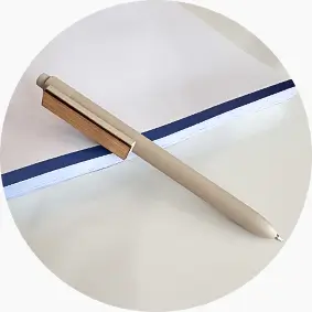 Bamboo fiber push-type NFC marker pen with customizable colors