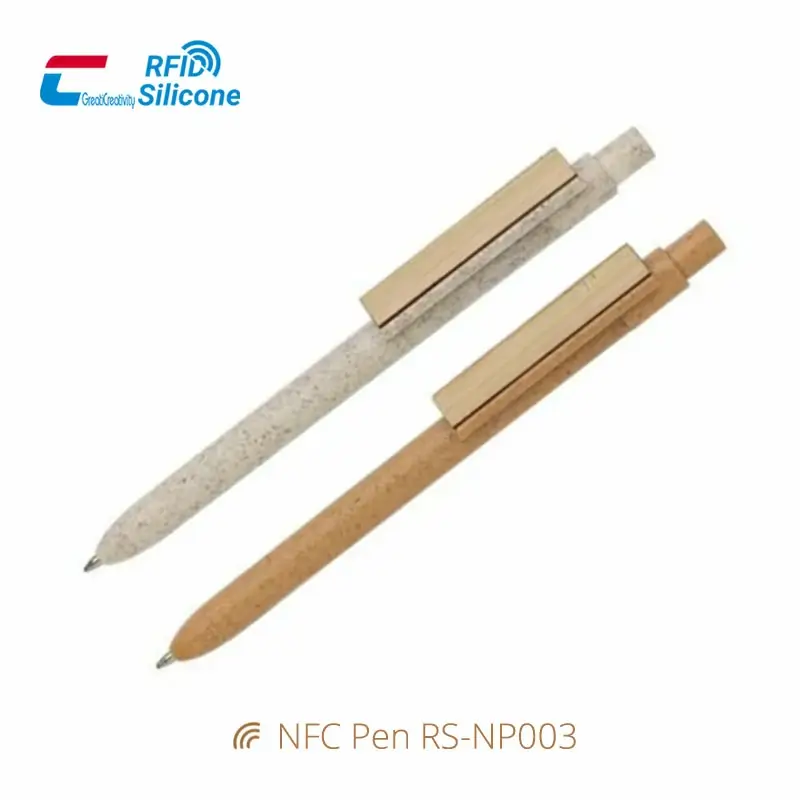 Custom Smart NFC Pen NTAG213 Wheat Straw NFC Ball Pen