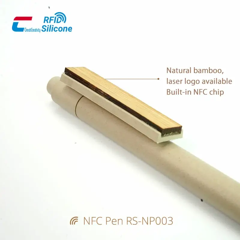 Custom Smart NFC Pen NTAG213 Wheat Straw NFC Ball Pen