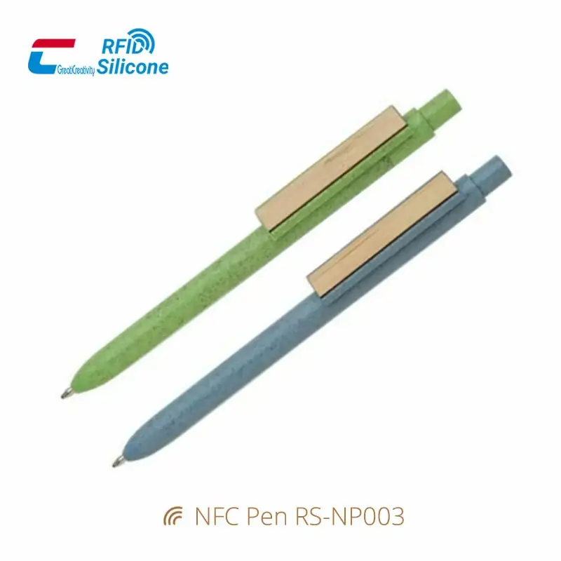 Custom Smart NFC Pen NTAG213 Wheat Straw NFC Ball Pen