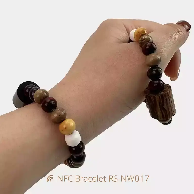 Buy NFC Wristband Wooden Daily Bible NFC Speak Bracelets