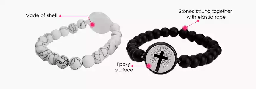 design and size of nfc enabled scripture bracelet rs-nw015