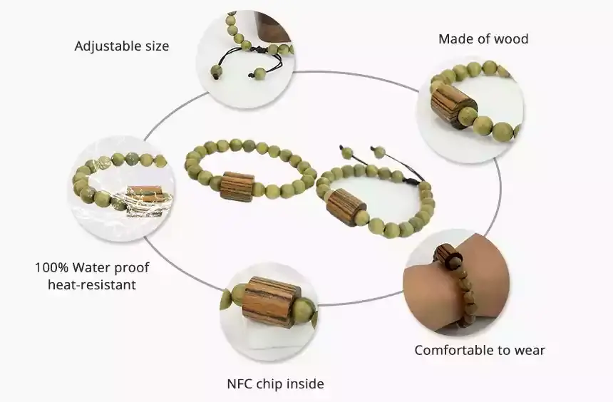 details of ntag213 bracelet rs-nw018