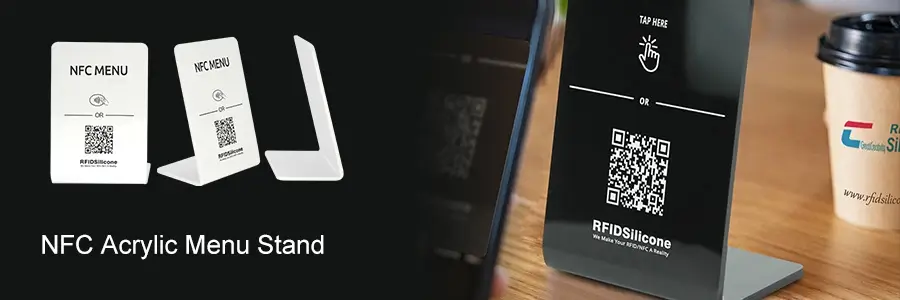 nfc acrylic menu stand----smart nfc menu