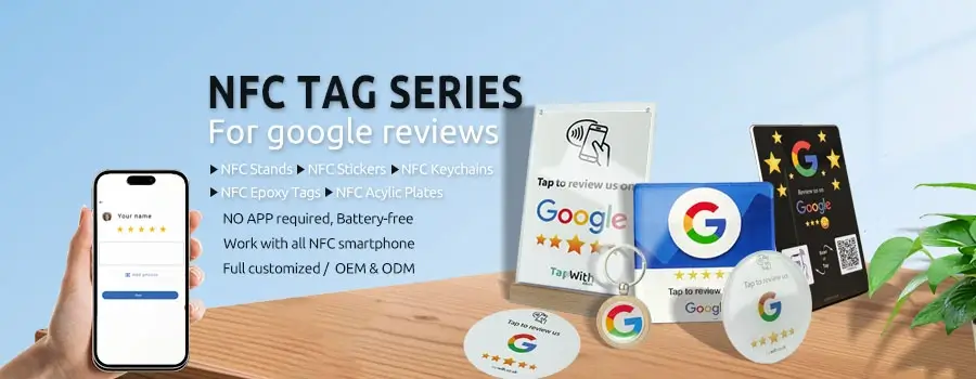 nfc tags for google reviews, daily bible verse, etc