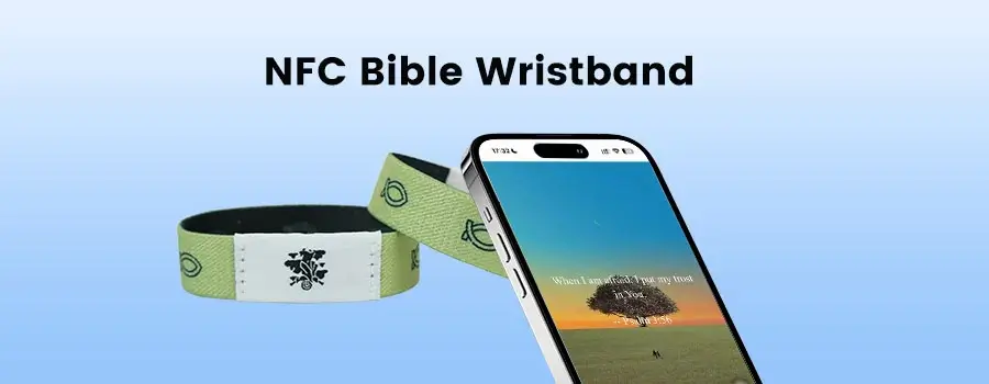 nfc bible wristbands for daily bible verse
