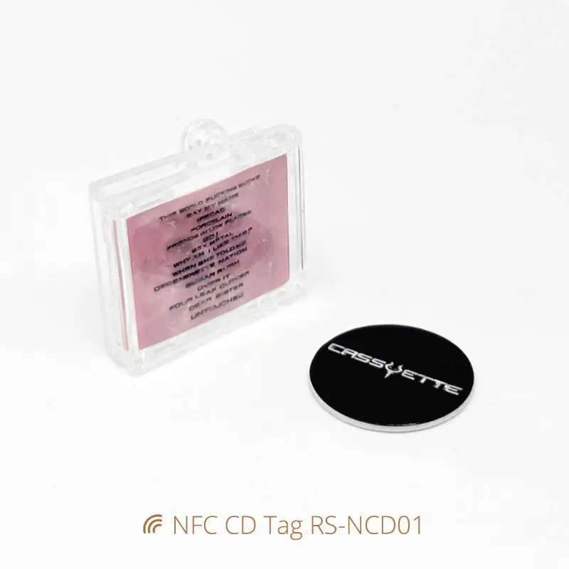 Music NFC Mini CD Tag Acrylic CD Case NTAG213 Keychains