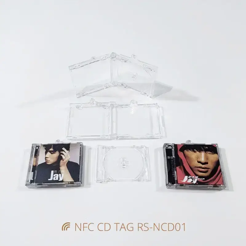 Music NFC Mini CD Tag Acrylic CD Case NTAG213 Keychains
