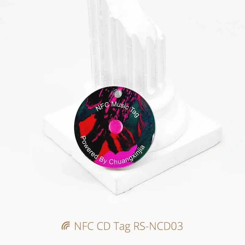 Dia40mm Acrylic NFC Music Tag NFC Album CD Keychains
