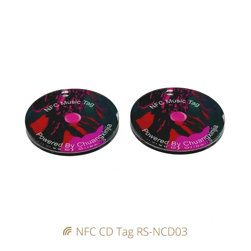 Dia40mm Acrylic NFC Music Tag NFC Album CD Keychains