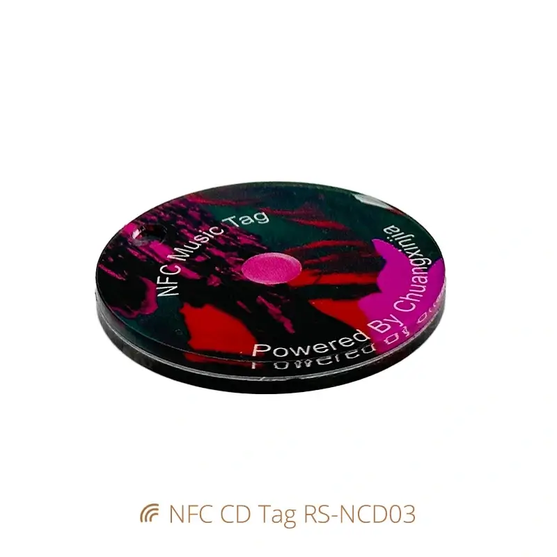 Dia40mm Acrylic NFC Music Tag NFC Album CD Keychains