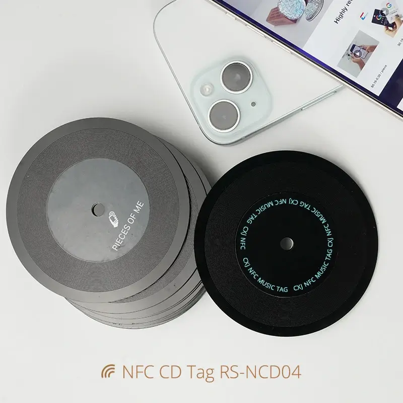 Dia 80mm Acrylic NFC Disc Vinyl Records NFC Music Card