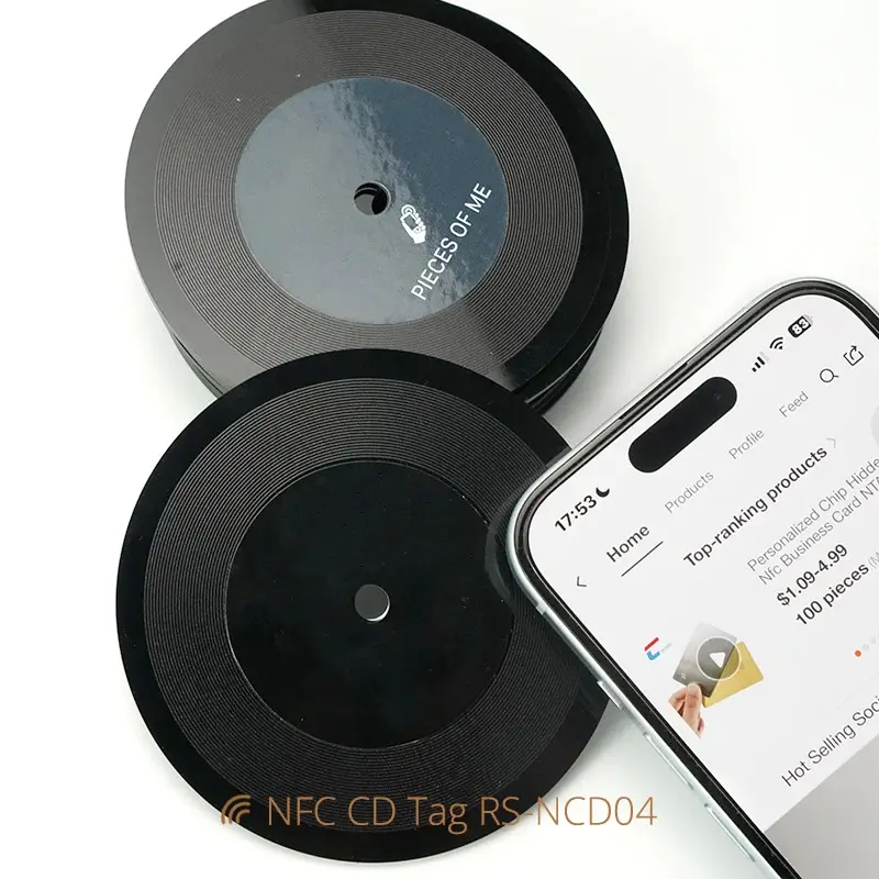 Dia80mm Acrylic NFC Disc Vinyl Records NFC Music Card