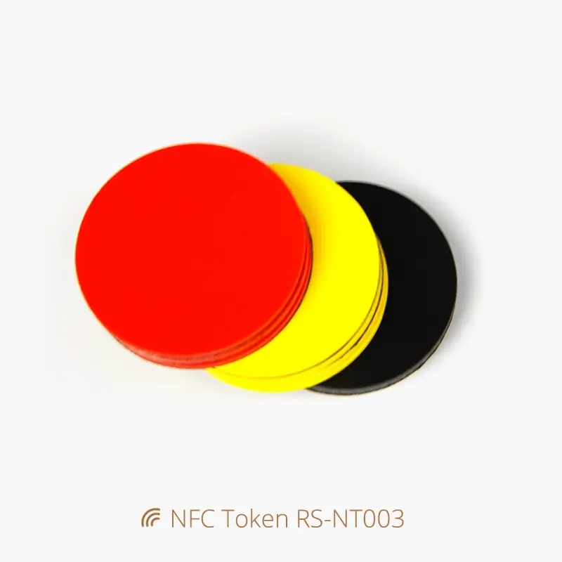 Colorful PVC NFC Coin Tags NFC Website Link Tags for Phone