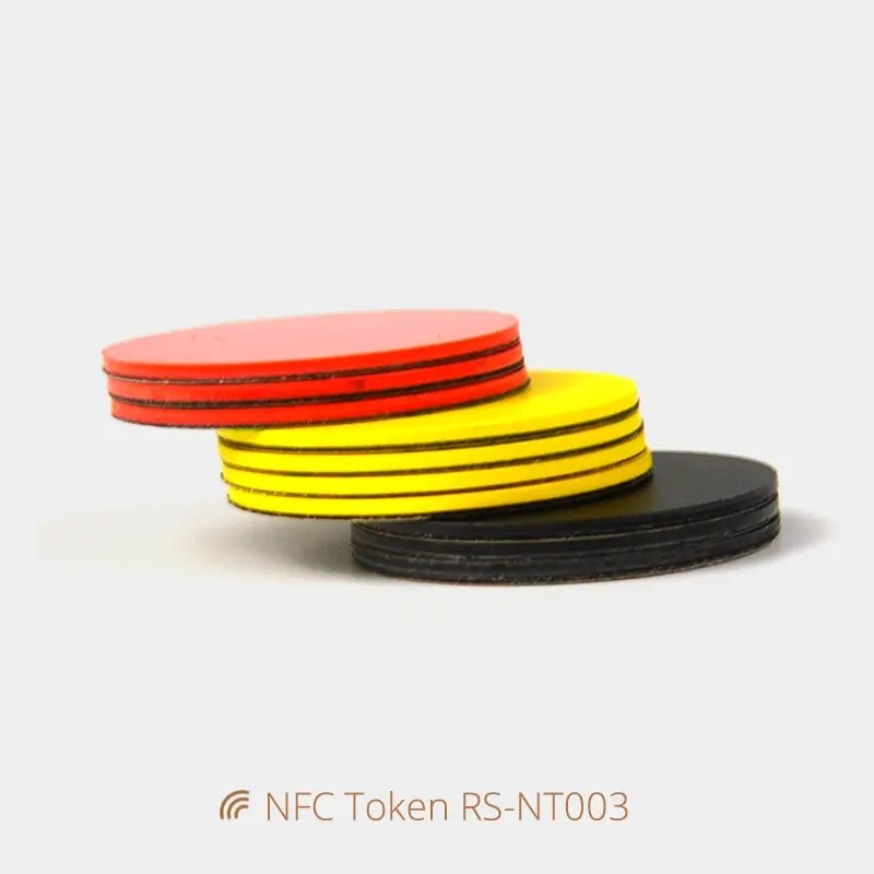 Colorful PVC NFC Coin Tags NFC Website Link Tags for Phone