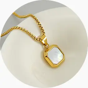 Smart NFC Jewelry Necklace with Stainless Steel & Shell