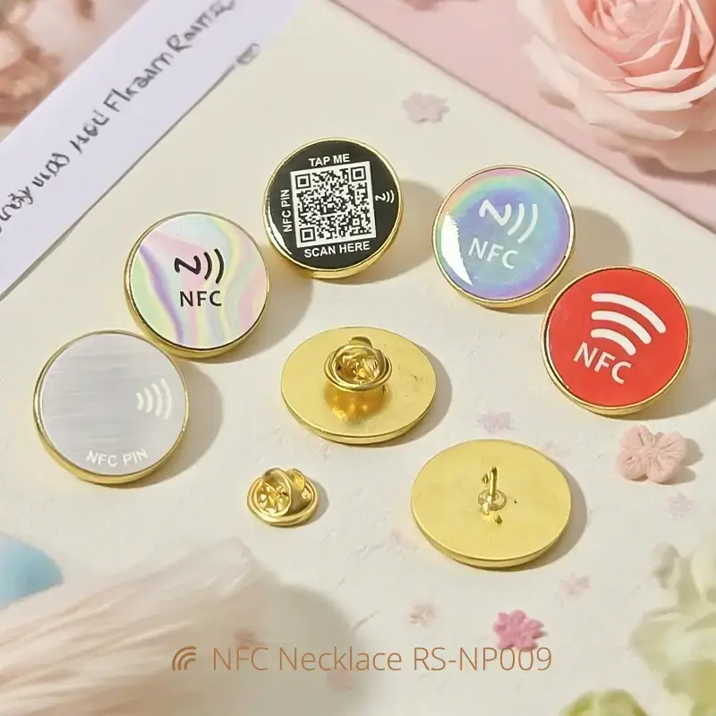 Customized Luxury NFC Lapel Pin Digital NFC Metal Badges