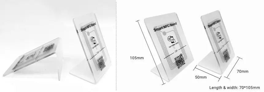 Clear Acrylic Smart Digital NFC Menu Holder Features