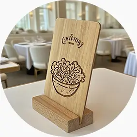 CXJ Wooden Contactless Menu NFC Stand