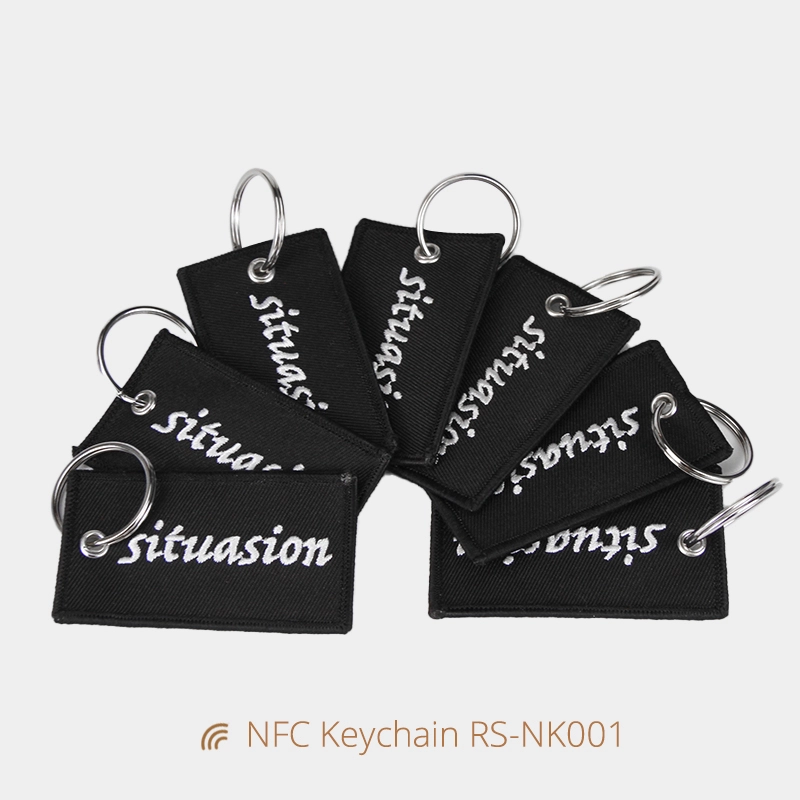 NFC Fabric Keychains Wholesale Tap to Connect Instantly