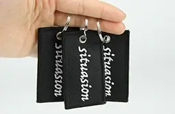 the nfc fabric keychain is lightweight and easy to carry