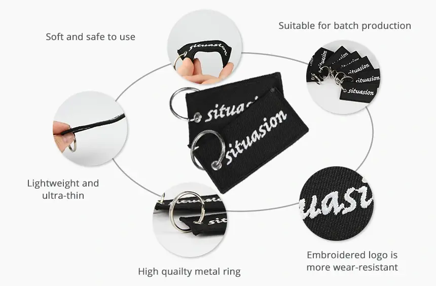 details of nfc fabric keychains rs-nk001