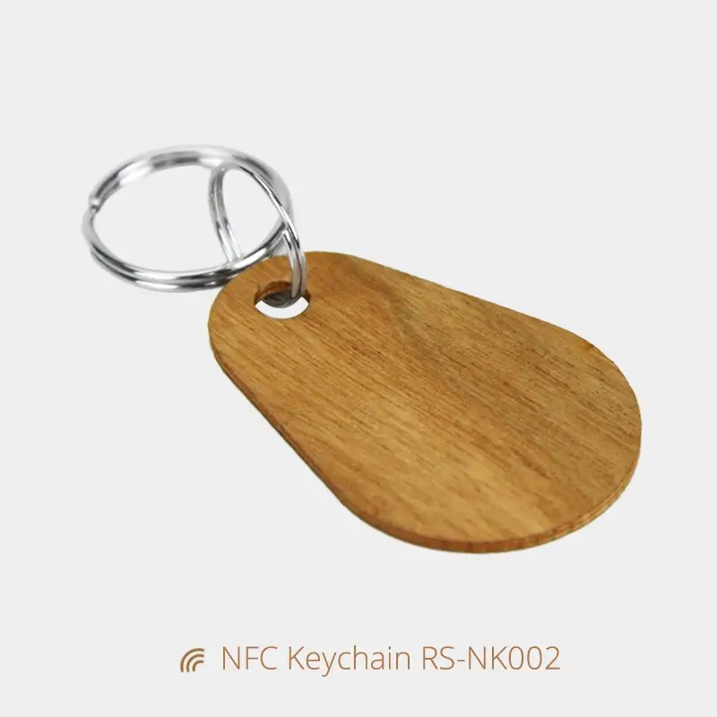 NFC Tag Keychain Logo Printed To Save Contacts