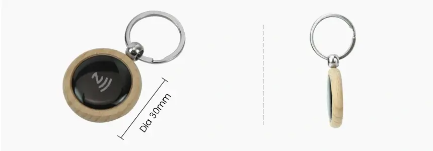 size of keychain nfc rs-nk007