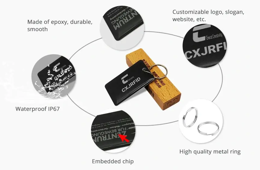details of nfc keychain business card rs-nk009