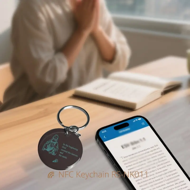Personal NFC Keyring For Daily Bible Verse