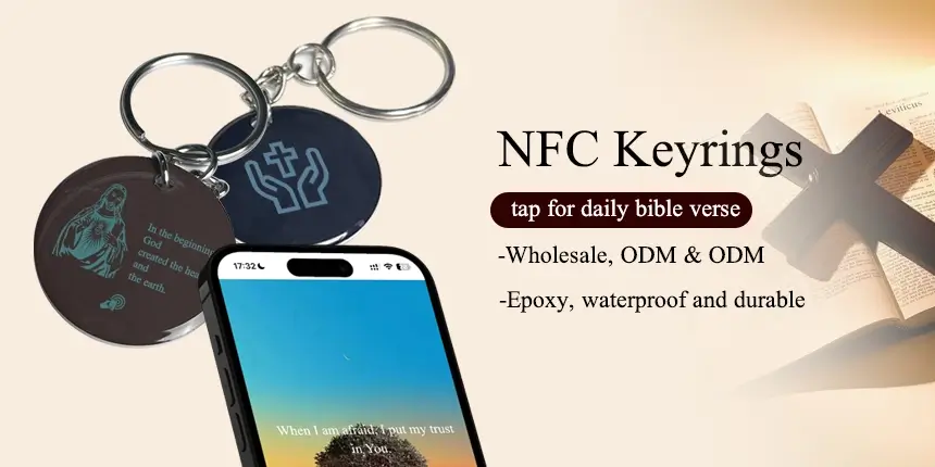 personal nfc keyring for daily bible verse