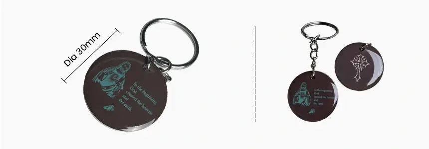 size of personal nfc keyring