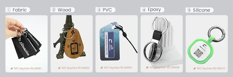 material of rfidsilicone nfc keyfob