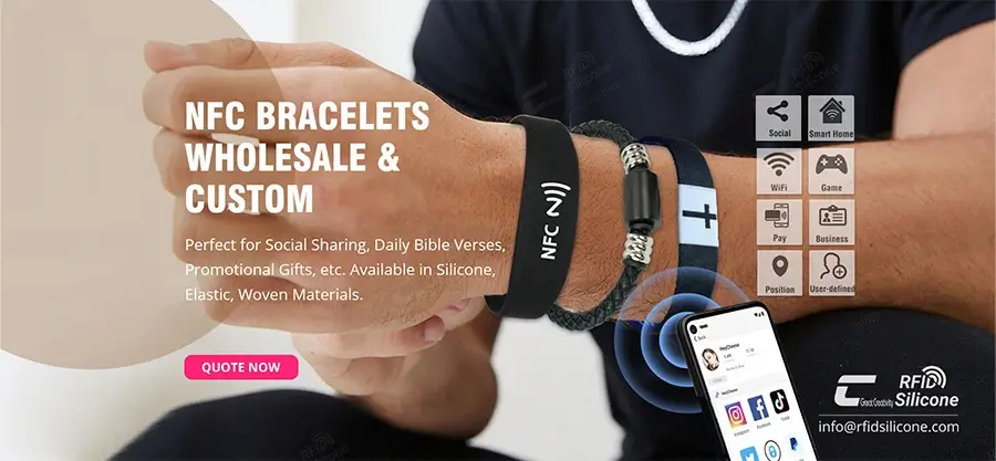 nfc tag bracelet wholesale & custom